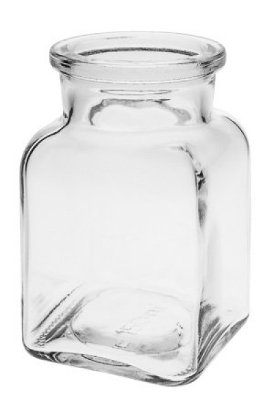 Korkenglas 150 ml quadratisch  Lieferung ohne Kork, bei Bedarf bitte separat bestellen!